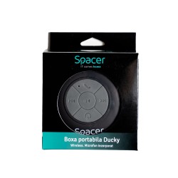 BOXA SPACER portabila bluetooth, DUCKY-BK, RMS:  3W, control volum, acumulator 300mAh, microfon incorporat, timp de funct. pana 