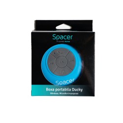 BOXA SPACER portabila bluetooth, DUCKY-BLU, RMS:  3W, control volum, acumulator 300mAh, microfon incorporat, timp de funct. pana