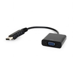 CABLU video GEMBIRD, adaptor DisplayPort (T) la VGA (M), 15cm, rezolutie maxima Full HD (1920 x 1080) la 60Hz, negru, "AB-DPM-VG