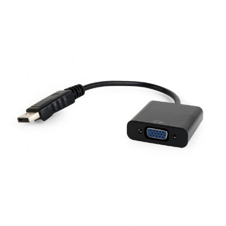 CABLU video GEMBIRD, adaptor DisplayPort (T) la VGA (M), 15cm, rezolutie maxima Full HD (1920 x 1080) la 60Hz, negru, "AB-DPM-VG