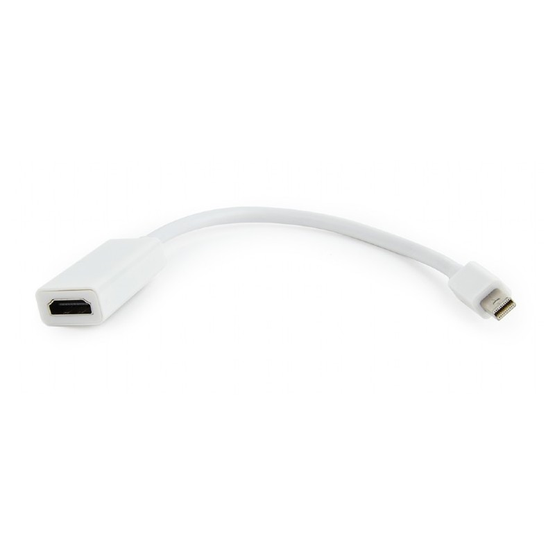 CABLU video GEMBIRD, adaptor Mini-DisplayPort (T) la HDMI (M), 10cm, rezolutie maxima Full HD (1920 x 1080) la 60Hz, alb, "A-mDP