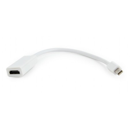CABLU video GEMBIRD, adaptor Mini-DisplayPort (T) la HDMI (M), 10cm, rezolutie maxima Full HD (1920 x 1080) la 60Hz, alb, "A-mDP