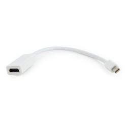 CABLU video GEMBIRD, adaptor Mini-DisplayPort (T) la HDMI (M), 10cm, rezolutie maxima Full HD (1920 x 1080) la 60Hz, alb, "A-mDP