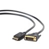 CABLU video GEMBIRD, adaptor DisplayPort (T) la DVI-D DL (T), 1.8m, rezolutie maxima Full HD (1920 x 1080) la 60Hz, negru, "CC-D