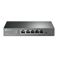 ROUTER TP-LINK wired 10/100 Mb/s, 1 WAN + 1 LAN + 3 WAN/LAN,  TL-R470T+" (timbru verde 0.8 lei)