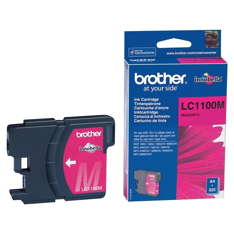 Cartus Cerneala Original Brother Magenta, LC1100HYM, pentru DCP-6690|MFC-5895|MFC-6490|MFC-6890, 750, (timbru verde 0.15 lei), "