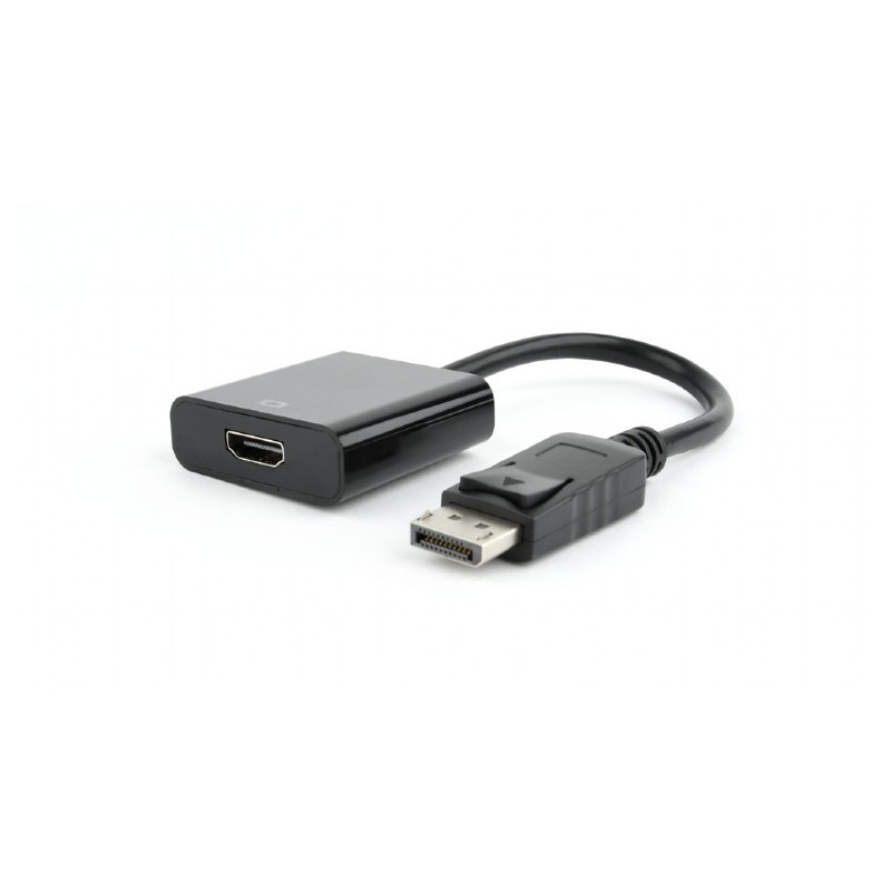 CABLU video GEMBIRD, adaptor DisplayPort (T) la HDMI (M), 10cm, rezolutie maxima Full HD (1920 x 1080) la 60Hz, negru, "AB-DPM-H