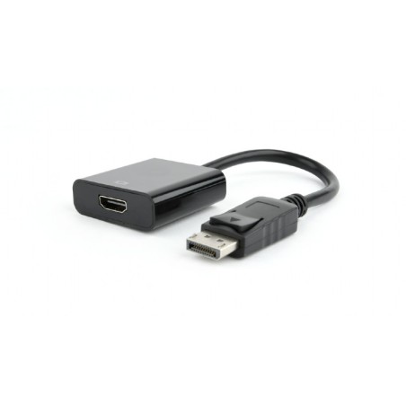 CABLU video GEMBIRD, adaptor DisplayPort (T) la HDMI (M), 10cm, rezolutie maxima Full HD (1920 x 1080) la 60Hz, negru, "AB-DPM-H
