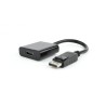 CABLU video GEMBIRD, adaptor DisplayPort (T) la HDMI (M), 10cm, rezolutie maxima Full HD (1920 x 1080) la 60Hz, negru, "AB-DPM-H