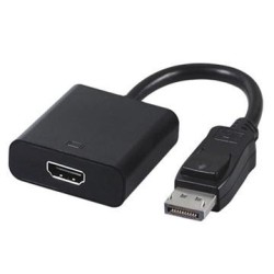 CABLU video GEMBIRD, adaptor DisplayPort (T) la HDMI (M), 10cm, rezolutie maximaFull HD (1920 x 1080) la 60Hz, negru, "A-DPM-HDM