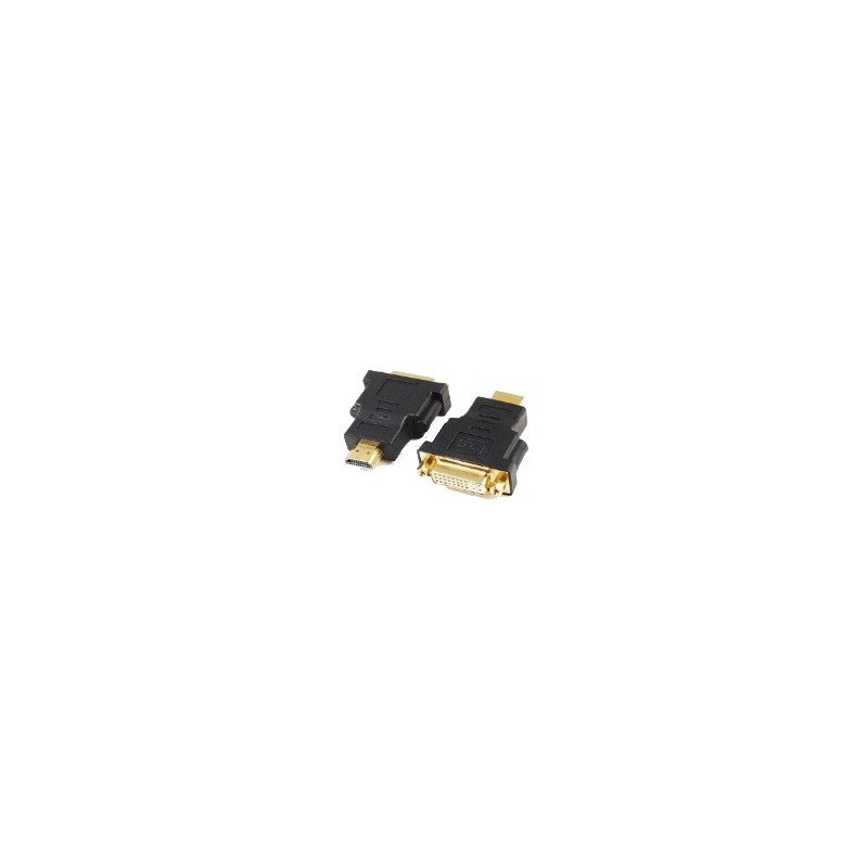 ADAPTOR video GEMBIRD, HDMI (T) la DVI-I DL (M), conectori auriti, black, "A-HDMI-DVI-3" (timbru verde 0.08 lei)