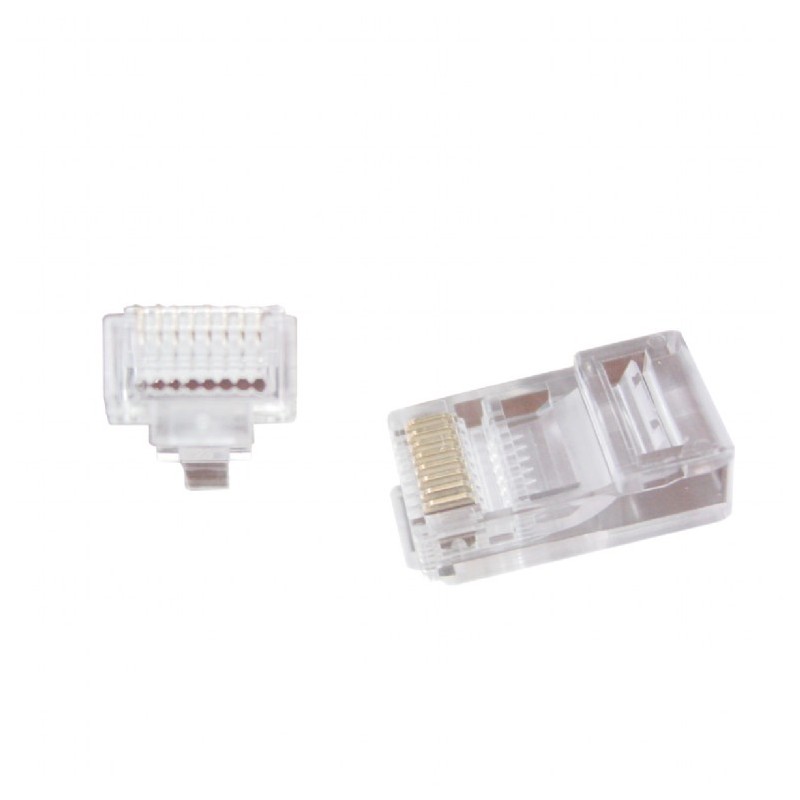 MUFA RJ-45 GEMBIRD pt. cablu UTP, Cat5e, RJ-45 (T) | RJ-45 (T) tip pass-through, plastic, 10 buc, "LC-PTU-01/10"