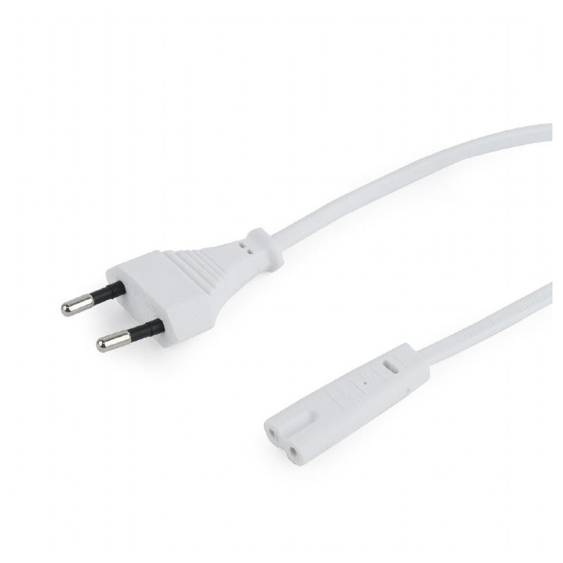 CABLU alimentare GEMBIRD casetofon, 1.8m, intrare Euro plug, iesire C7, bulk, alb, "PC-184/2-W" (timbru verde 0.08 lei)