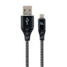 CABLU alimentare si date GEMBIRD, pt. smartphone, USB 2.0 (T) la Micro-USB 2.0 (T), 1m, premium, cablu cu impletire din bumbac, 