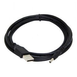 CABLU alimentare GEMBIRD, pt. HUB USB, USB la Jack Power 3.5 mm (5 V DC, 0.5 A), 1.8m, negru, "CC-USB-AMP35-6" (timbru verde 0.0