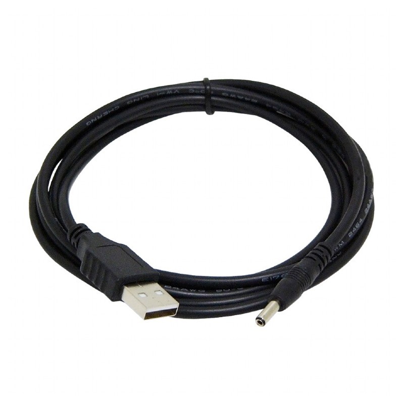 CABLU alimentare GEMBIRD, pt. HUB USB, USB la Jack Power 3.5 mm (5 V DC, 0.5 A), 1.8m, negru, "CC-USB-AMP35-6" (timbru verde 0.0