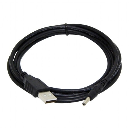 CABLU alimentare GEMBIRD, pt. HUB USB, USB la Jack Power 3.5 mm (5 V DC, 0.5 A), 1.8m, negru, "CC-USB-AMP35-6" (timbru verde 0.0