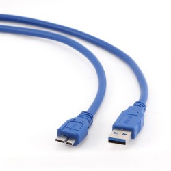 CABLU alimentare si date GEMBIRD, USB 3.0 (T) la Micro-USB 3.0 (T), 0.5m, albastru, "CCP-mUSB3-AMBM-0.5M" (timbru verde 0.08 lei