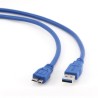 CABLU alimentare si date GEMBIRD, USB 3.0 (T) la Micro-USB 3.0 (T), 0.5m, albastru, "CCP-mUSB3-AMBM-0.5M" (timbru verde 0.08 lei