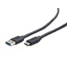 CABLU alimentare si date GEMBIRD, pt. smartphone, USB 3.0 (T) la USB 3.1 Type-C (T), 36W, 0.5m, negru, "CCP-USB3-AMCM-0.5M" (tim