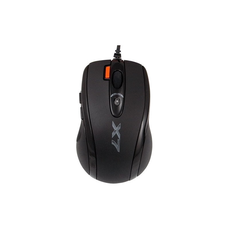 MOUSE A4TECH gaming, cu fir, USB, optic, 2000 dpi, butoane/scroll 7/1, negru, iluminare, butoane programabile, "X-710MK"   (incl