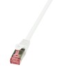 PATCH CORD S/FTP LOGILINK Cat6, LSZH, cupru, 1 m, alb, AWG27, dublu ecranat "CQ2031S" (timbru verde 0.08 lei)