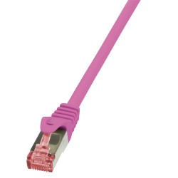 PATCH CORD S/FTP LOGILINK Cat6, LSZH, cupru, 2 m, roz, AWG27, dublu ecranat "CQ2059S" (timbru verde 0.08 lei)