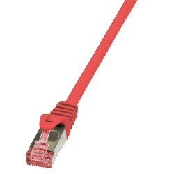 PATCH CORD S/FTP LOGILINK Cat6, LSZH, cupru, 7.5 m, rosu, AWG27, dublu ecranat "CQ2084S" (timbru verde 0.8 lei)
