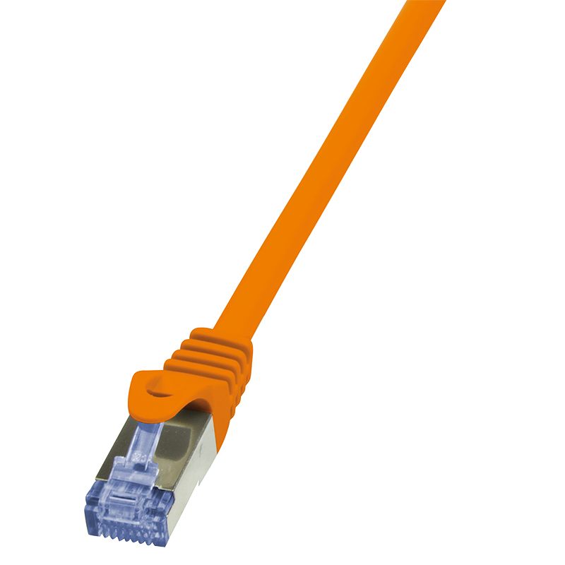 PATCH CORD S/FTP LOGILINK Cat6a, LSZH, cupru, 0.5 m, portocaliu, AWG26, dublu ecranat "CQ3028S" (timbru verde 0.08 lei)
