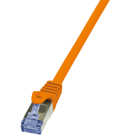 PATCH CORD S/FTP LOGILINK Cat6a, LSZH, cupru, 0.5 m, portocaliu, AWG26, dublu ecranat "CQ3028S" (timbru verde 0.08 lei)