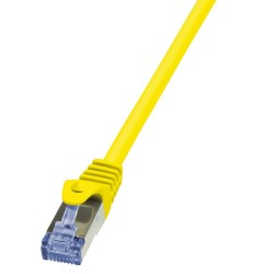 PATCH CORD S/FTP LOGILINK Cat6a, LSZH, cupru, 2 m, galben, AWG26, dublu ecranat "CQ3057S" (timbru verde 0.08 lei)