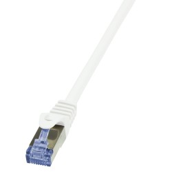 PATCH CORD S/FTP LOGILINK Cat6a, LSZH, cupru, 5 m, alb, AWG26, dublu ecranat "CQ3071S" (timbru verde 0.18 lei)