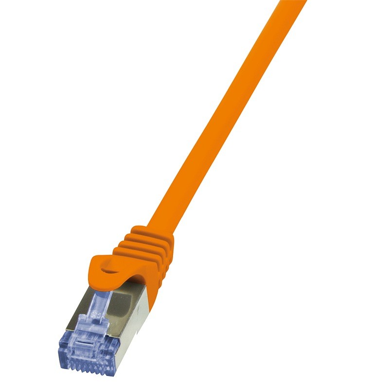 PATCH CORD S/FTP LOGILINK Cat6a, LSZH, cupru, 10 m, portocaliu, AWG26, dublu ecranat "CQ3098S" (timbru verde 0.18 lei)