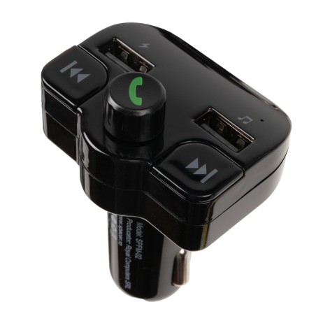 MODULATOR AUTO FM SPACER, Bluetooth 5.0, 2xUSB max. 5V/3.1A, 12V-24V, max. 10-15m, mic max. 0-1m, format MP3/WMA, 206 canale 87.