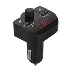 MODULATOR AUTO FM SPACER, Bluetooth 5.0, 2xUSB max. 5V/3.1A, 12V-24V, max. 10-15m, mic max. 0-1m, format MP3/WMA, 206 canale 87.