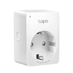 PRIZA inteligenta TP-LINK, Schuko x 1, conectare prin Schuko (T), 10 A, programare prin smartphone, Bluetooth, WiFi, alb "Tapo P