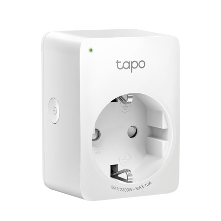 PRIZA inteligenta TP-LINK, Schuko x 1, conectare prin Schuko (T), 10 A, programare prin smartphone, Bluetooth, WiFi, alb "Tapo P