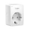 PRIZA inteligenta TP-LINK, Schuko x 1, conectare prin Schuko (T), 10 A, programare prin smartphone, Bluetooth, WiFi, alb "Tapo P