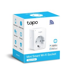PRIZA inteligenta TP-LINK, Schuko x 1, conectare prin Schuko (T), 10 A, programare prin smartphone, Bluetooth, WiFi, alb "Tapo P