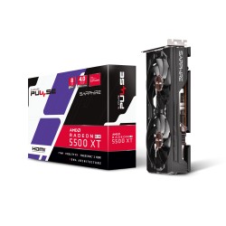 PLACA VIDEO  SAPPHIRE AMD Radeon RX 5500 XT, 8 GB GDDR6 128 biti, PCI Express 4.0 x 16, HDMI, Display Port x 3, sistem racire ae