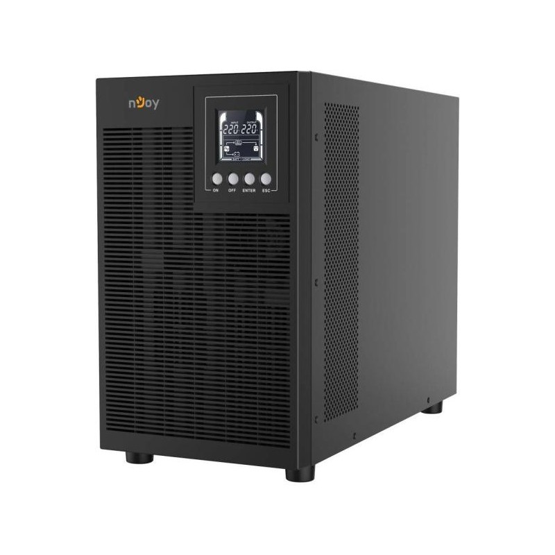 UPS Njoy "Echo Pro 3000", Online, Tower, 2400 W, fara AVR, Schuko x 4, LED, back-up 1 - 10 min. "UPOL-OL300EP-CG01B" (timbru ver