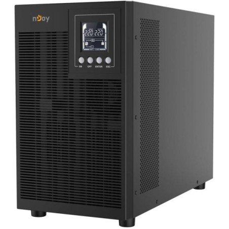 UPS Njoy "Echo Pro 3000", Online, Tower, 2400 W, fara AVR, Schuko x 4, LED, back-up 1 - 10 min. "UPOL-OL300EP-CG01B" (timbru ver