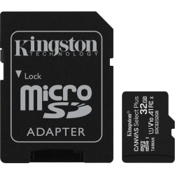 CARD MicroSD KINGSTON, 32 GB, microSDHC, clasa 10, standard UHS-I U1, "SDCS2/32GB" (timbru verde 0.03 lei)