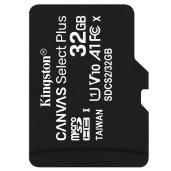 CARD MicroSD KINGSTON, 32 GB, microSDHC, clasa 10, standard UHS-I U1, "SDCS2/32GBSP" (timbru verde 0.03 lei)