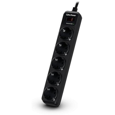 PRELUNGITOR CYBER POWER, Schuko x 5, conectare prin Schuko (T), cablu 1.8 m, 10 A, protectie supratensiune, negru, "B0520SCO-DE"