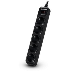 PRELUNGITOR CYBER POWER, Schuko x 5, conectare prin Schuko (T), cablu 1.8 m, 10 A, protectie supratensiune, negru, "B0520SCO-DE"