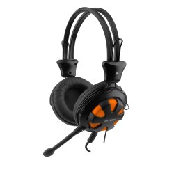 CASTI A4tech, "ComfortFIt", cu fir, standard, utilizare multimedia, microfon pe brat, conectare prin Jack 3.5 mm x 2, negru / po