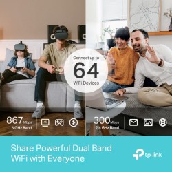 ROUTER TP-LINK wireless. 4G LTE (desktop), 1600Mbps. 3 porturi 10/100/1000Mbps + 1 WAN/LAN Gigabit, Dual Band "Archer MR600" (ti