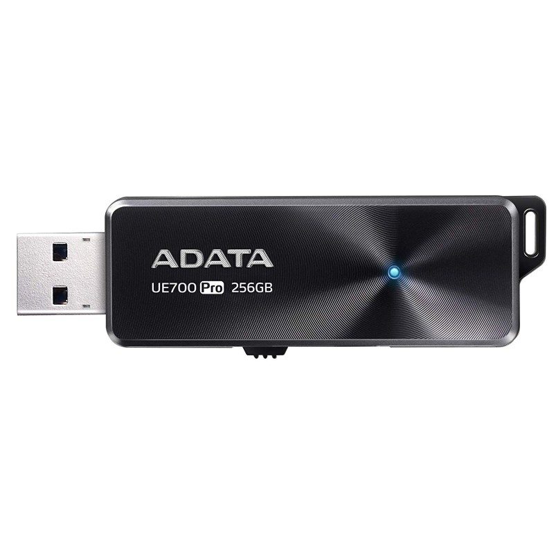 MEMORIE USB 3.2 ADATA 32 GB, retractabila, carcasa aluminiu, negru, "AUE700PRO-32G-CBK" (timbru verde 0.03 lei)