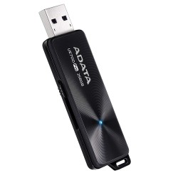 MEMORIE USB 3.2 ADATA 32 GB, retractabila, carcasa aluminiu, negru, "AUE700PRO-32G-CBK" (timbru verde 0.03 lei)